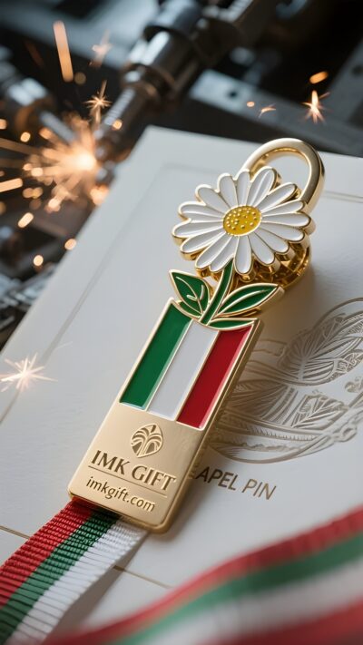 in997-Bandiera-tricolore-e-segnalibro-con-margherite-la-fede-che-non-svanisce-mai