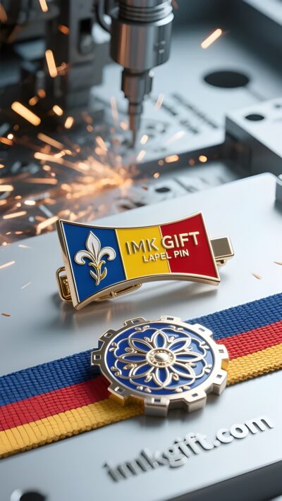 in982-Pince-à-cravate-Iris-Crête-française-épinglée-au-revers