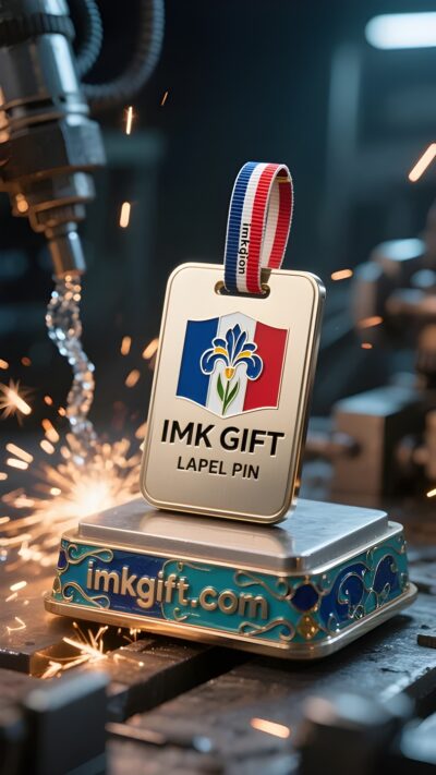 in990-Étiquette-de-bagage-Iris-illuminant-le-voyage-de-l-39-âme-française