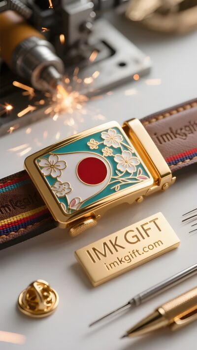 in993-日の出をあしらった桜の金バックル-色褪せることのない信仰の継承