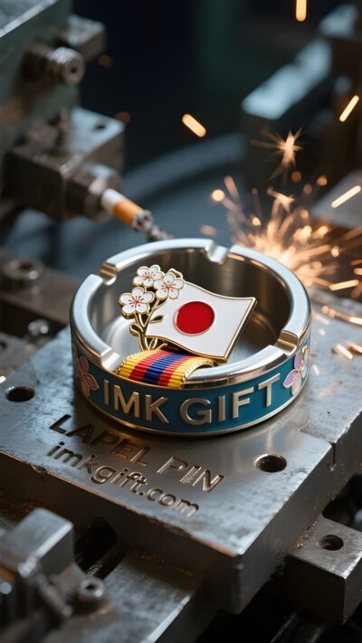 in990-桜の灰皿に映る日の出