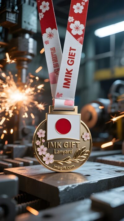 in994-桜のストラップのメダルは沈むことのない昇る太陽です